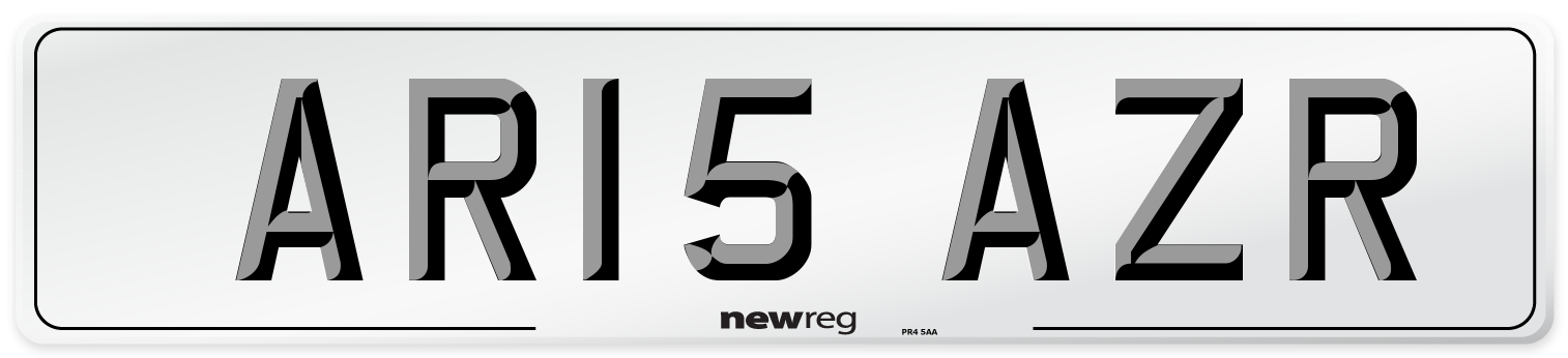 AR15 AZR Number Plate from New Reg